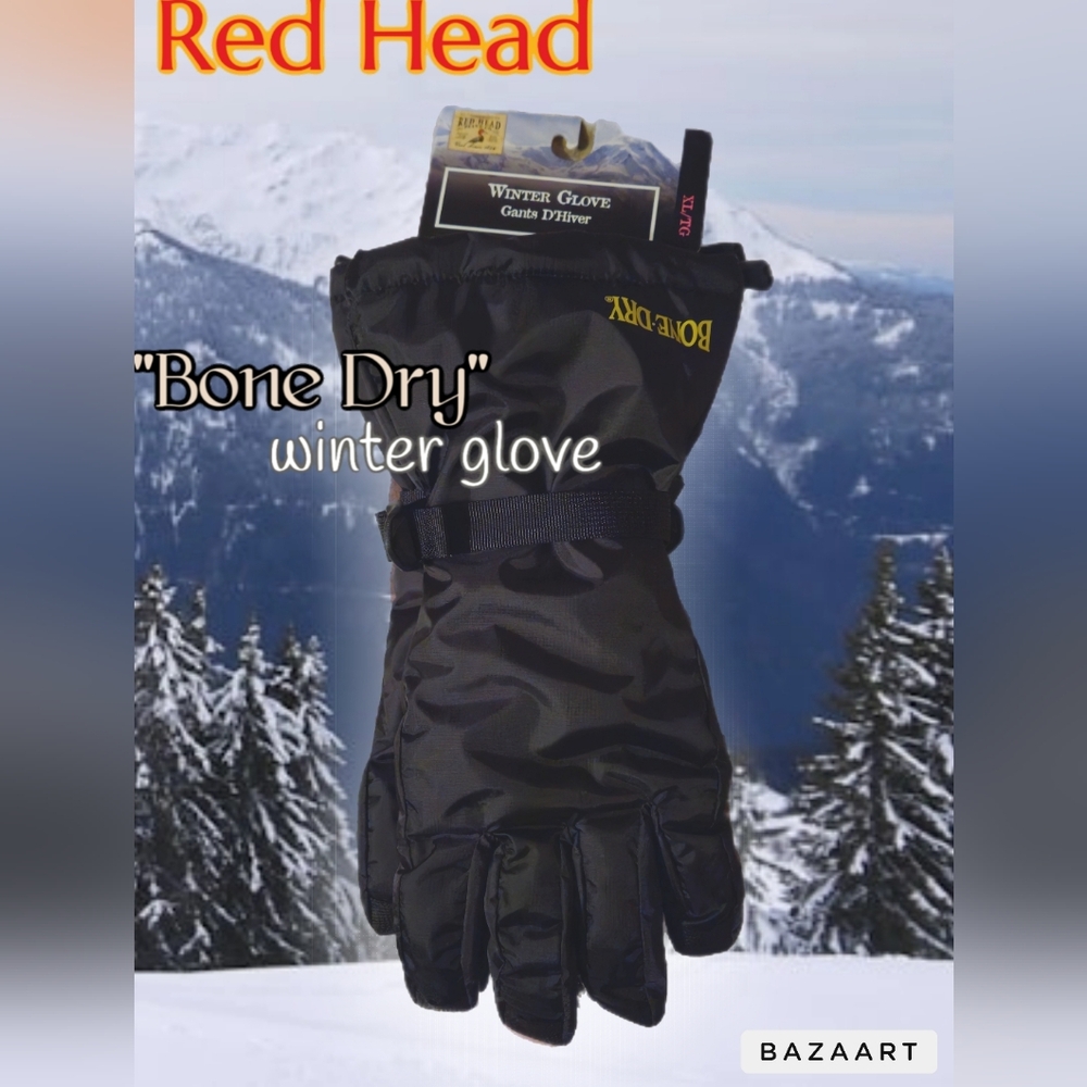 NWT Bone Dry Red Head winter gloves